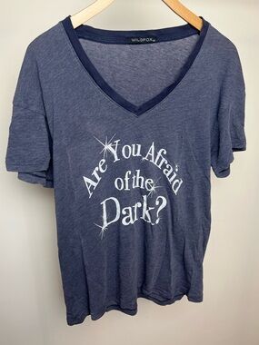 Rare Wildfox Are You Afraid of the Dark V-neck Tee